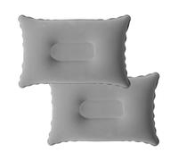 Ceeyoll Lot de 2 Oreillers de Voyage Oreiller Gonflable, 27 X 43 Cm Coussin Plage, Coussi d'air, Coussin De Nuque, Cousin De Plage, Idéal pour Les Voyages (Gris)