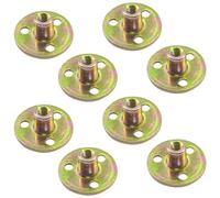 CEEYSEE Lot de 10 écrous à bride M6 x 37 x 2,5 mm - Trou de roue - Écrou en T avec base ronde - Filetage intérieur - Écrou à visser 3 trous - Écrou en T pour la fixation et la connexion du bois