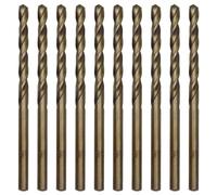 CEEYSEE Lot de 10 forets hélicoïdaux HSS Cobalt de 4 mm M35 pour perçage dans l'acier inoxydable, le métal, la fonte et les plastiques durs (4 mm)