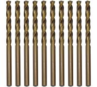 CEEYSEE Lot de 10 forets hélicoïdaux HSS Cobalt de 5 mm M35, pour percer dans l'acier inoxydable, le métal, la fonte et les plastiques durs (5 mm)
