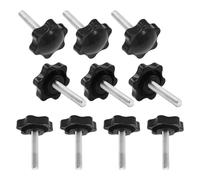CEEYSEE Lot de 10 vis moletées à tête étoile M6 x 30 mm en plastique pour loquet de machines et poignée d'équipement (MHLS/M6 x 30)