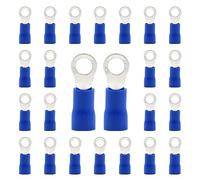 CEEYSEE Lot de 100 connecteurs de câble 1,5 à 2,5 mm² - Diamètre du trou : M4 - Cosses de câble à sertir électriques - Isolation partielle en PVC (bleu/DPRL4)