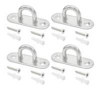 CEEYSEE Lot de 4 crochets en U M8 en acier inoxydable 304 pour accrocher des sacs de sable, des cordes à linge de yoga, des paniers suspendus et des balançoires (U/M8/CXG)