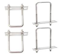 CEEYSEE Lot de 4 supports de boulons en U M8 carrés 50 x 100 mm avec écrous, lave-linge et plaque de cadre, en acier inoxydable, pour applications automobiles et industrielles (U/M8-50 x 100 mm)