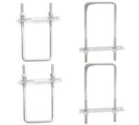 CEEYSEE Lot de 4 vis en U M6 50 x 120 mm, avec étrier en acier inoxydable U, pour fixation de tuyaux, véhicules, bateaux, ponts, tunnels (U/M6-50 x 120 mm)