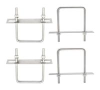 CEEYSEE Lot de 4 vis en U M8 75 x 110 mm, avec étrier en acier inoxydable U, pour fixation de tuyaux, véhicules, bateaux, ponts, tunnels (U/M8-75 x 110 mm)