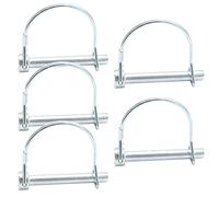 CEEYSEE Lot de 5 goupilles de sécurité 8 mm x 70 mm - Avec fermeture à verrouillage en acier galvanisé pour remorques, camions, tracteurs, bennes à benne basculante, ferme, tondeuse à gazon (D8 mm x
