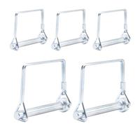 CEEYSEE Lot de 5 goupilles de verrouillage 8mmx60mm Une Goupille Pliante à Goupilles Pliantes à Goupilles à Goupille Pliante à Goupilles avec Fermeture à Encliquetage Anse Carrée en Galvanisé pour