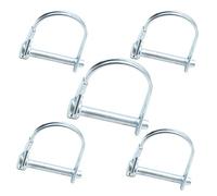 CEEYSEE Lot de 5 goupilles de verrouillage de câble 6 mm x 40 mm, crochets de sécurité, goupilles de remorquage graves pour voiture, remorques, tout-terrain, camions, tondeuses, tracteurs (D.6 mm x 40