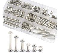 CEEYSEE Lot de 75 vis Chicago argentées assorties pour décoration en cuir avec rivets à clous et boutons à tête plate (ZBYD)