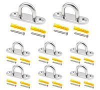 CEEYSEE Lot de 8 crochets en U M5 en acier inoxydable 304 pour suspendre et installer des sacs de sable, cordes à linge de yoga, paniers suspendus avec vis (U/M5/CXG)
