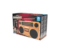 Cefa Toys Boombox 9M16 Retro Enceinte Bluetooth Portable avec Radio FM, USB, Carte TF et entrée AUX, Design Vintage Rechargeable avec poignée de Transport