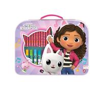 Cefa Toys Gabby - Ensemble d'activités artistiques La maison de poupée - 34 accessoires - Mallette - Convient aux enfants à partir de 3 ans