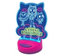 Cefa Toys - Lumière de Nuit Peint et Brille La Maison de Poupées de Gabby, Lumière avec Tableau de Bord avec Base de Lumières LED pour Colorer, Comprend Feutres, Non Inclus Batteries, Convient pour