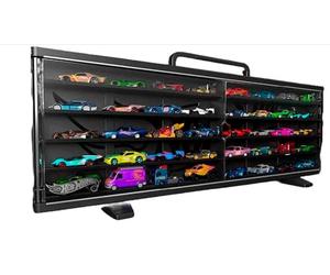 Cefa Toys - Valise Hot Wheels modulaire, Espace pour 40 Voitures (Non incluses) pour Fans et collectionneurs Adultes, Couleur Noire (04628)