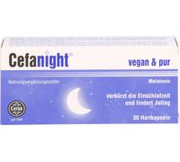 Cefanight avec mélatonine en gélules réduit le temps d'endormissement et soulage le décalage horaire, 30 gélules