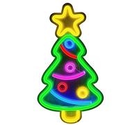 CeFoney Panneau lumineux néon LED pour sapin de Noël, fournitures de fête, décoration de chambre de fille, accessoire de veilleuse pour fête d'anniversaire, décoration de Nouvel An