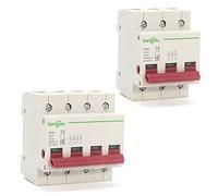 CEFPOD Disjoncteur,Interrupteur Différentiel 230V 400V AC 3P 4P Interrupteur Principal Fonction Sectionneur Interrupteur Isolateur Disjoncteur (Poles Number : 4, Rated Current : 100A)