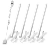 Cefrank Eclairage LED pour Vitrine : Lot de 4 Barres 31cm en V, 1200lm, 12W, Blanc 6000K - Parfait pour Armoires.