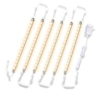 Cefrank LED Éclairage Sous Vitrine, 6 Barres 30 cm, Lumière Chaude 3000K | Ambiance cosy, interrupteur sur câble, alimentation 12V, pose adhésive sans perçage, pour chambre, salon et dressing