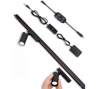 Cefrank LED Projecteurs d'accentuation Magnétiques Rotatifs, 400 lumens, Lumière Blanche 6000K - 30 cm de Voie Noire & Set de 2 Base Magnétique Lampes, Finitions Noir