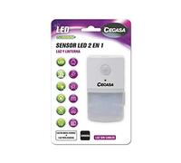 CEGASA LED Lampe de Poche C/capteur Mouvement 3XA, Noir, Standard