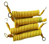 CEHJZQRPL Câble spiralé pour combiné, Lot de 5 Fils en Spirale de 2,5 mm, Fil de Terre carré en cuivre Pur, Fil Domestique Flexible, Fil multibrin, câble à Noyau rétractable(2.5mm2 5PCS)