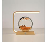 CEHJZQRPL Décoration de l'art du Sable en Mouvement, Lampe de Peinture au Sable mouvant rotative à 360 °, Paysage de mer Profonde 3D, Lampe de Nuit réglable for Peinture au Sable en Verre Rond(H)