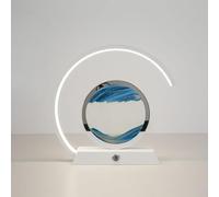 CEHJZQRPL Décoration de l'art du Sable en Mouvement, Lampe de Peinture au Sable mouvant rotative à 360 °, Paysage de mer Profonde 3D, Lampe de Nuit réglable for Peinture au Sable en Verre Rond(G)