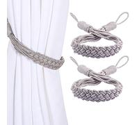 CEHJZQRPL Embrasses à Pompons Lot de 2 embrasses de Rideaux en Corde tressée, tissées à la Main, décoratives for la Maison et Le Bureau