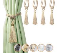 CEHJZQRPL Embrasses à Pompons Lot de 4 embrasses à Pompons for Rideaux, Faites à la Main, for la décoration de la Maison ou du Bureau