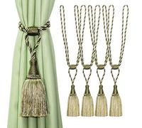 CEHJZQRPL Embrasses à Pompons Lot de 4 embrasses de Rideaux élégantes Faites à la Main avec Pompons for décoration de Maison ou de Bureau(Grün)