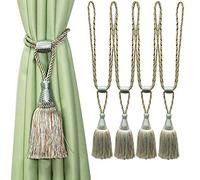 CEHJZQRPL Embrasses à Pompons Lot de 4 embrasses de Rideaux élégantes Faites à la Main avec Pompons for décoration de Maison ou de Bureau(Blu)