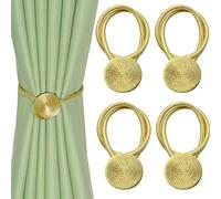 CEHJZQRPL Embrasses à Pompons Lot de 4 embrasses de Rideaux magnétiques, Attaches de fenêtre, Attaches en Corde, Attaches créatives for la Maison, Le Bureau et la décoration(Onecolor)