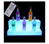 CEHJZQRPL Etagère Lumineuse pour Bouteilles de Liqueur, Support d'éclairage for étagère à Bouteilles for Bar Commercial à Domicile avec télécommande RF, 20 Pouces(24in)