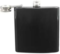 CEHJZQRPL flasque de hanche Flacon de poche en acier inoxydable mat de 6 oz for ranger les boissons alcoolisées, les verres à vin, les flasques for hommes, noir