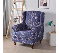 CEHJZQRPL Housses de Chaise Housse de Fauteuil à Oreilles 2 pièces Housse de canapé imprimée Housse de Protection de Meubles en élasthanne for Salon Chambre
