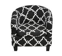 CEHJZQRPL Housses de Chaise Housse de Fauteuil Club Extensible 2 pièces avec Housse de Coussin Housse de Fauteuil en élasthanne Souple Protection de Meubles antidérapante for Salon(Vine Black)
