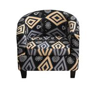 CEHJZQRPL Housses de Chaise Housse de Fauteuil Club Extensible 2 pièces avec Housse de Coussin Housse de Fauteuil en élasthanne Souple Protection de Meubles antidérapante for Salon(Geometry01)
