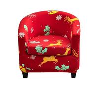 CEHJZQRPL Housses de Chaise Housse de Fauteuil Club Extensible 2 pièces avec Housse de Coussin Housse de Fauteuil en élasthanne Souple Protection de Meubles antidérapante for Salon(Christmas Deer)