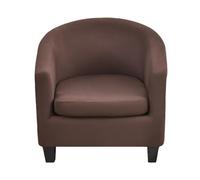 CEHJZQRPL Housses de Chaise Housse de Fauteuil Club Extensible 2 pièces avec Housse de Coussin Housse de Fauteuil en élasthanne Souple Protection de Meubles antidérapante for Salon(Brown)