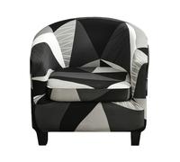 CEHJZQRPL Housses de Chaise Housse de Fauteuil Club Extensible 2 pièces avec Housse de Coussin Housse de Fauteuil en élasthanne Souple Protection de Meubles antidérapante for Salon(Geometry02)