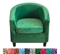 CEHJZQRPL Housses de Chaise Housse de Fauteuil en Velours for fauteuils, Housse Extensible, Housse de canapé 2 pièces, Housse de Protection Amovible et Lavable for Meubles de Club(Jade Green,1 PCS)