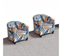 CEHJZQRPL Housses de Chaise Housse de Fauteuil for fauteuils, Housse de canapé Extensible Baroque, Housse de Protection de Meubles Amovible et Lavable for fauteuils de Club(Tropical Plants,2 PCS)