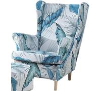 CEHJZQRPL Housses de Chaise Housse de Protection ottomane 2 pièces Housse de Chaise à Oreilles 1 pièce Housse de Tabouret de Rangement rectangulaire Accoudoir Amovible for canapé de Salon Chambre
