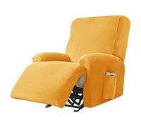 CEHJZQRPL Housses de Chaise Housses de Fauteuil inclinable Extensibles, 4 pièces, Housse de Fauteuil inclinable en Velours Doux, Housse de canapé à siège Unique, Protection de Meubles avec Poche