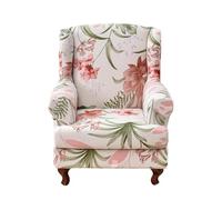 CEHJZQRPL Housses de Chaise Lot de 2 Housses de Chaise à Oreilles, lavables en élasthanne, Motif Floral, Protection de Meubles for fauteuils, chaises, Salon, Chambre à Coucher