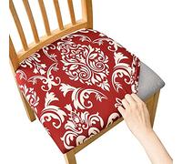 CEHJZQRPL Housses de Chaise Lot de 4 Housses de siège for Salle à Manger en Jacquard Extensible, Housses de siège de Chaise rembourrées, Housses de Protection de Chaise avec Fond élastique(A14,4PCS)