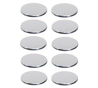 CEHJZQRPL Lot de 10 plaques rondes solides polies miroir de 21 mm de diamètre, en acier inoxydable 304, avec joints plats en métal argenté for équipements de traitement chimique(Thickness 1.5mm)