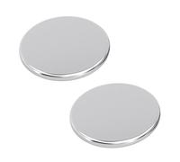 CEHJZQRPL Lot de 2 plaques rondes solides en acier inoxydable 304 poli miroir, diamètre 40 mm, joints plats en métal argenté haute résistance(Thickness 2.5mm)
